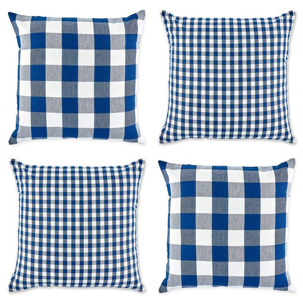 Blue Buffalo Check Pillow Cover Set of 4