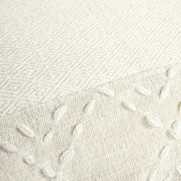 Color Block Tasseled Ivory Pillow Cover