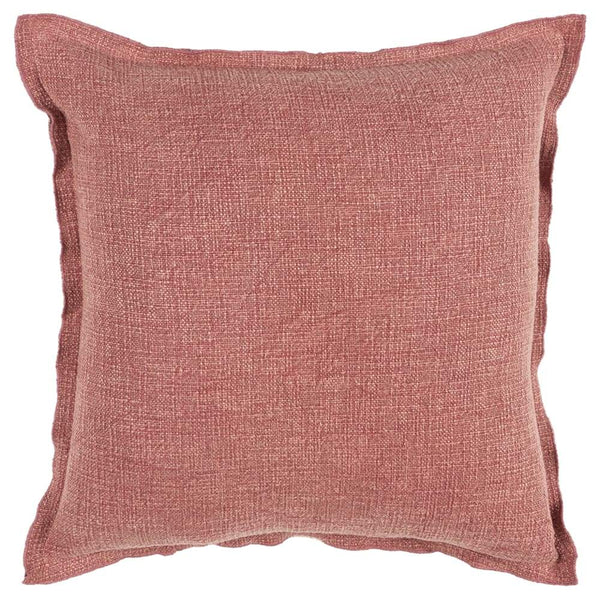 Solid Rust 100% Cotton Polyfilled Pillow