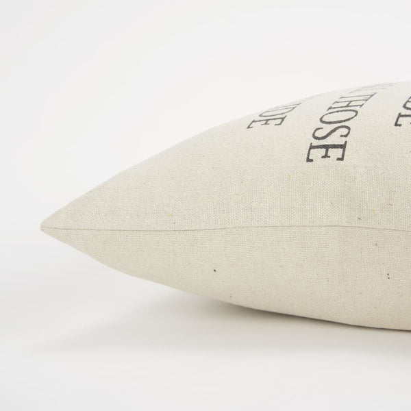 In This Home Text Square Pillow