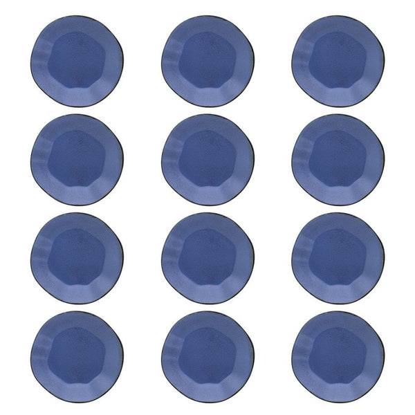 RYO 12 Piece Blue Dinner Plate Set